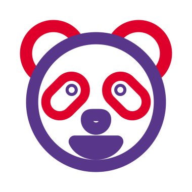 Yüzünde panda sırıtıyor, ağzı açık.