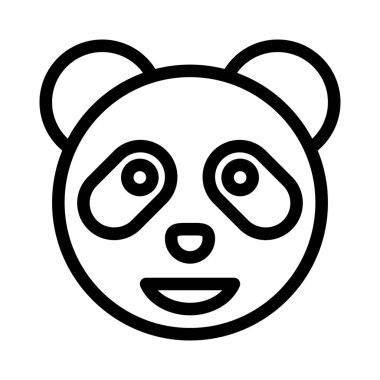 Yüzünde panda sırıtıyor, ağzı açık.