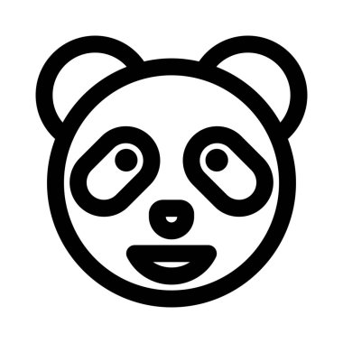 Yüzünde panda sırıtıyor, ağzı açık.