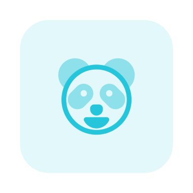 Yüzünde panda sırıtıyor, ağzı açık.