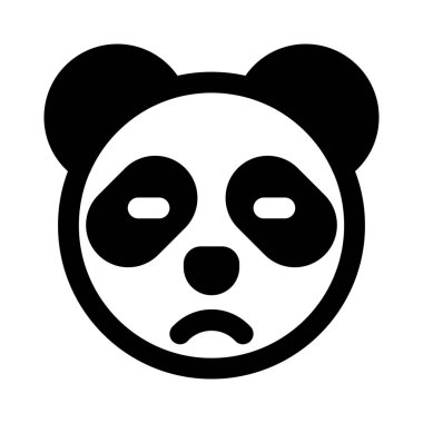 Sohbet için üzgün surat resmi temsilcisi panda emojisi