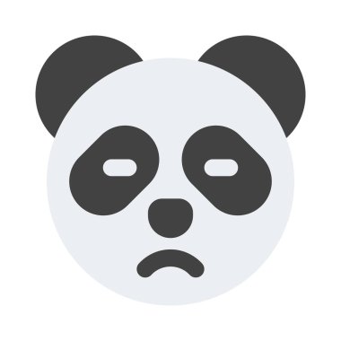 Sohbet için üzgün surat resmi temsilcisi panda emojisi