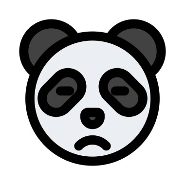 Sohbet için üzgün surat resmi temsilcisi panda emojisi