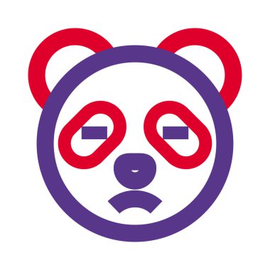 Sohbet için üzgün surat resmi temsilcisi panda emojisi