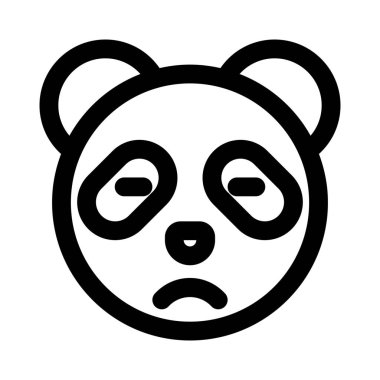 Sohbet için üzgün surat resmi temsilcisi panda emojisi