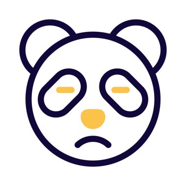 Sohbet için üzgün surat resmi temsilcisi panda emojisi