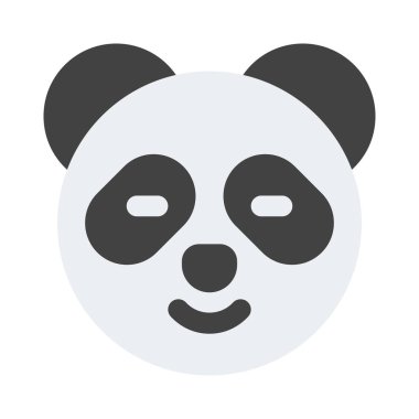 Gözleri kapalı gülümseyen panda simgesi