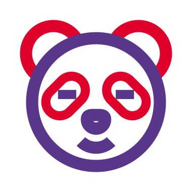 Gözleri kapalı gülümseyen panda simgesi
