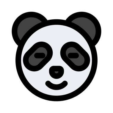 Gözleri kapalı gülümseyen panda simgesi