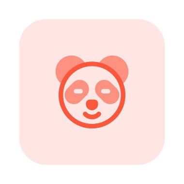 Gözleri kapalı gülümseyen panda simgesi