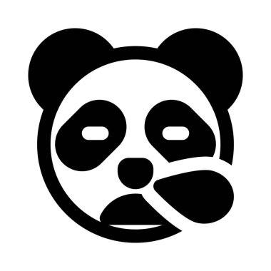 Panda burnundan ter damlıyor.