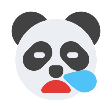 Panda burnundan ter damlıyor.