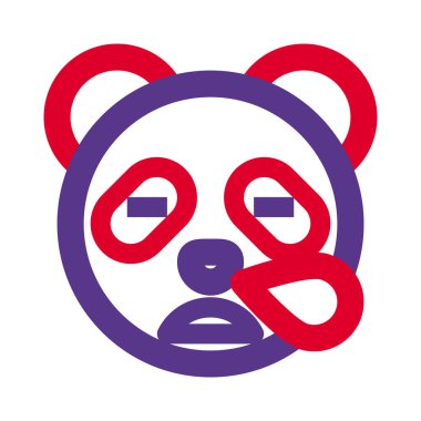 Panda burnundan ter damlıyor.