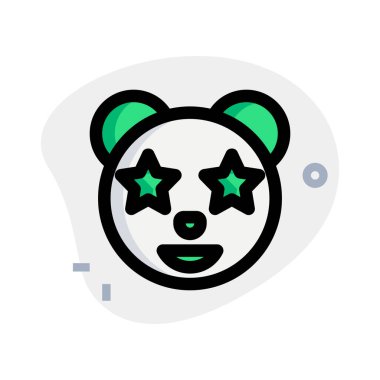 Pandanın gözlerine takılmış bir yıldız.