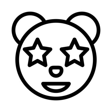 Pandanın gözlerine takılmış bir yıldız.