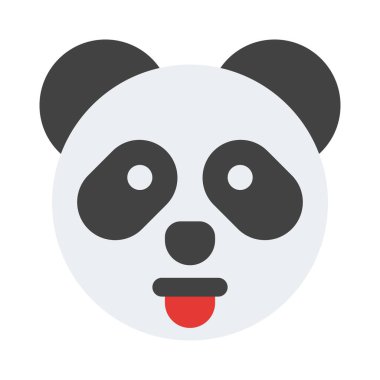 İnternette paylaşılmış dili açık komik bir panda.