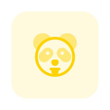 İnternette paylaşılmış dili açık komik bir panda.