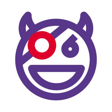 Korsan şeytan göz bandı ve boynuzları ile