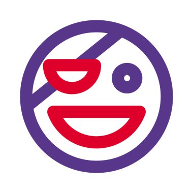 Gülümseyen bir göz bandı ile yüz ifadesi