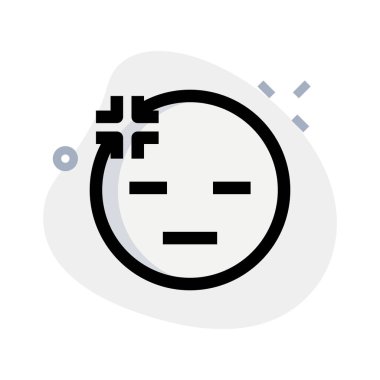 artı sembollü yorgun ya da tükenmiş ifade