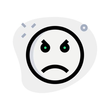 kızgın ve öfkeli yüz ifadesi düzeni