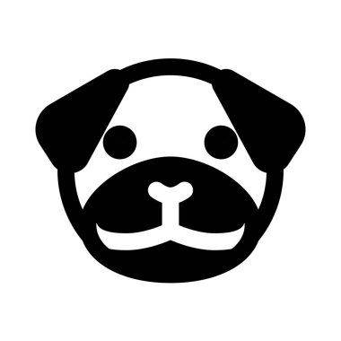 Pue pug dog ve kısa ağızlı emoji.