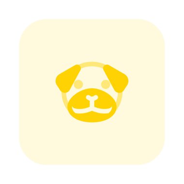 Pue pug dog ve kısa ağızlı emoji.