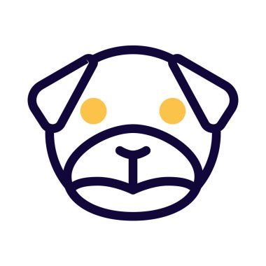 Üzgün pug dog somurtkan resim temsilcisi sohbet simgesi
