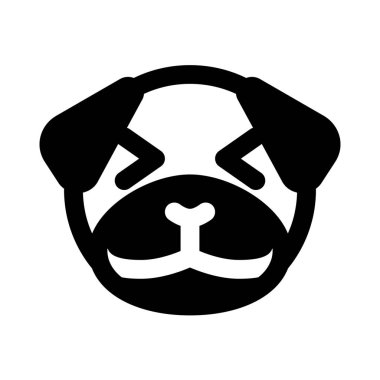 pug dog aynı anda sırıtıyor ve şaşı bakıyor