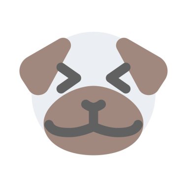 pug dog aynı anda sırıtıyor ve şaşı bakıyor