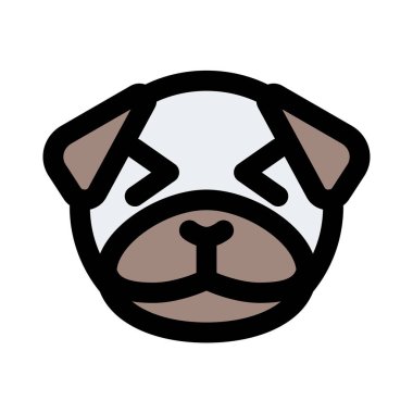 pug dog aynı anda sırıtıyor ve şaşı bakıyor