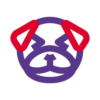 pug dog aynı anda sırıtıyor ve şaşı bakıyor