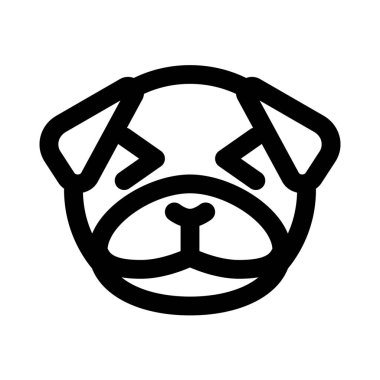 pug dog aynı anda sırıtıyor ve şaşı bakıyor