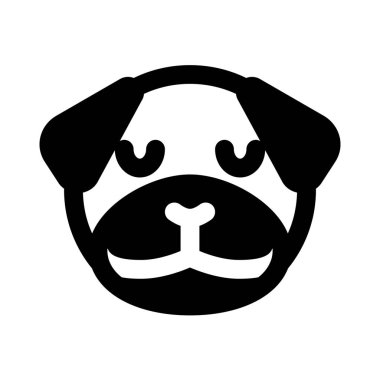 İzole bir yerde düşünceli pug köpek ifadesi