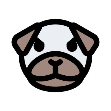 pug dog somurtuyor yüz ifadesi simgesi kuryede paylaşıldı