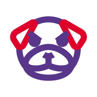 pug dog somurtuyor yüz ifadesi simgesi kuryede paylaşıldı