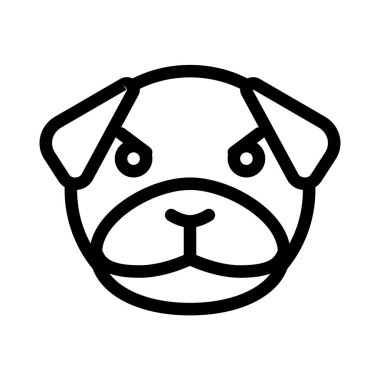 pug dog somurtuyor yüz ifadesi simgesi kuryede paylaşıldı