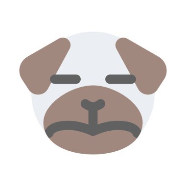 Tarafsız köpek suratı, gözleri kapalı emoji.