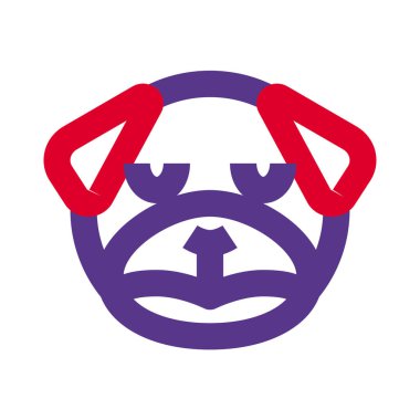 Üzgün surat pug dog gözleri kapalı emoji