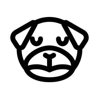 Üzgün surat pug dog gözleri kapalı emoji
