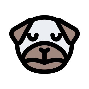 Üzgün surat pug dog gözleri kapalı emoji