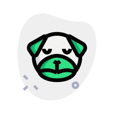 Üzgün surat pug dog gözleri kapalı emoji