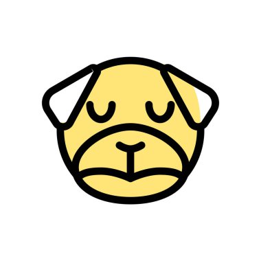 Üzgün surat pug dog gözleri kapalı emoji