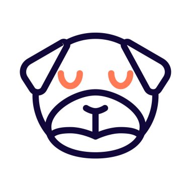 Üzgün surat pug dog gözleri kapalı emoji