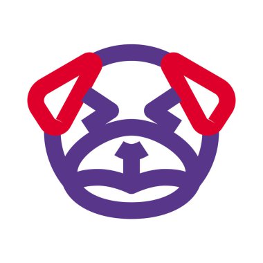 üzgün köpek şaşı gözler yüz ifadesi.