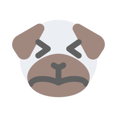 üzgün köpek şaşı gözler yüz ifadesi.