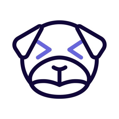 üzgün köpek şaşı gözler yüz ifadesi.