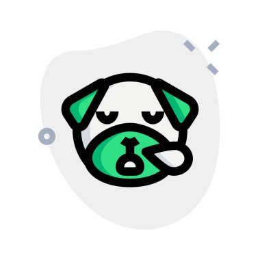 Köpeğin burnu ter içinde horluyor.