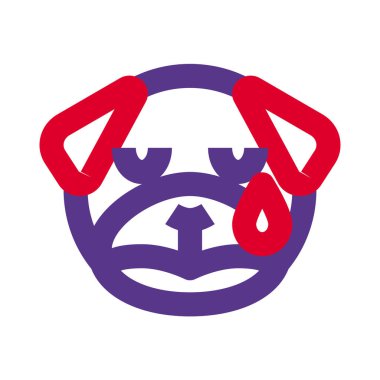pug dog gözyaşları akarken ağlayan resim temsilcisi