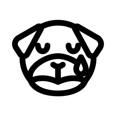 pug dog gözyaşları akarken ağlayan resim temsilcisi